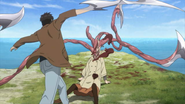 A escolha de Migi para trocar de corpo. #parasyte #videoviral #animesd