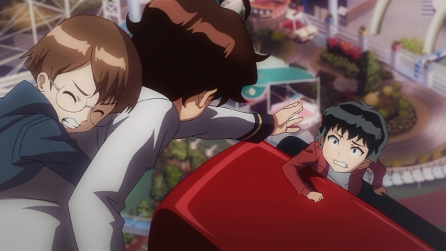 Rokuro limpando a sujeira da Benio no mundo humano