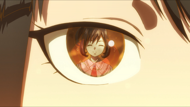 A Emissária do Crepúsculo suaviza sua expressão diante do sorriso da Asuka