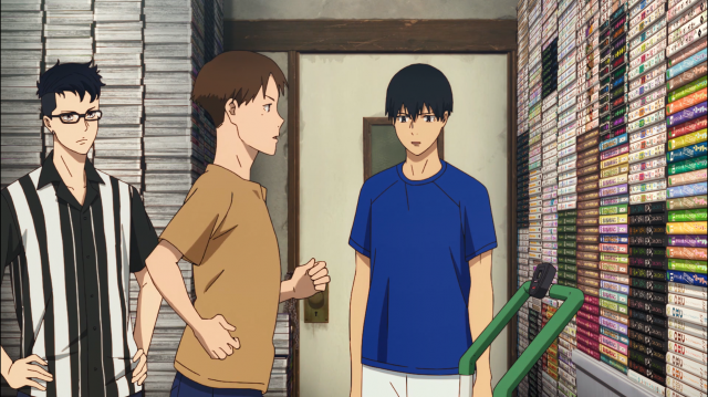 Kakeru e Yuki ajudam Shindo a melhorar sua postura