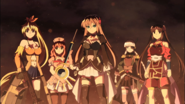 As cinco garotas mágicas na batalha final