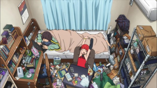 O quarto em que vive Koyomi e se esconde Chise